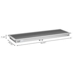 18" x 60" Stainless Steel Floor Trough Drain, 14-Gauge