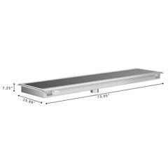 18" x 72" Stainless Steel Floor Trough Drain, 14-Gauge