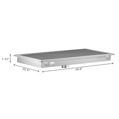 24" x 48" Stainless Steel Floor Trough Drain, 14-Gauge