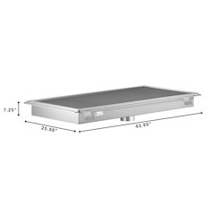 24" x 42" Stainless Steel Floor Trough Drain, 14-Gauge