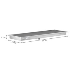 24" x 72" Stainless Steel Floor Trough Drain, 14-Gauge
