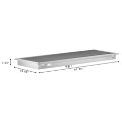 24" x 60" Stainless Steel Floor Trough Drain, 14-Gauge
