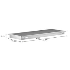 24" x 54" Stainless Steel Floor Trough Drain, 14-Gauge