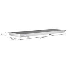 24" x 96" Stainless Steel Floor Trough Drain, 14-Gauge