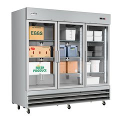81 in. Three-Door Reach-In Refrigerator - 72 Cu Ft.