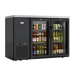 47 in. Two Glass Door Back Bar Cooler Refrigerator