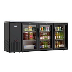 72 in. Three Glass Door Back Bar Cooler Refrigerator