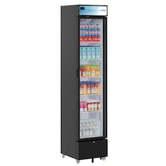 17 in. Slim Commercial Merchandiser Refrigerator 7 Cu. Ft. in Black, ETL Listed
