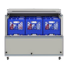 49 in. Milk Cooler for School and Cafeteria, 12 Crate Capacity