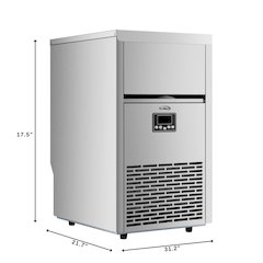 18in. 100 lbs./24 hrs. Crescent Ice Maker with 30 lbs. of Storage Capacity