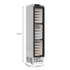KoolMore Reserve 18 in. Panel Ready 68-Bottle Column Wine Cooler Refrigerator