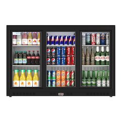 53 in. Three-Door Back Bar Refrigerator - 11 Cu Ft.