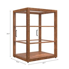 21 In. Artisan Upright Dark Wooden Bakery Display Case 3.5 Cu. ft.