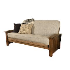 Washington Frame-Rustic Walnut Finish-Canton Gray Mattress