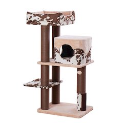 50-in Cowboy Western Style Cat Tree, Brown
