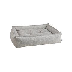 Sterling Lounge Bed For Dogs in Stone Grey Fabric Finish Size - MED