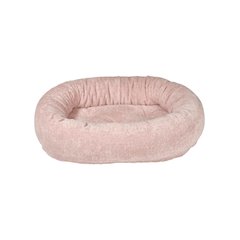 Donut Bed For Dogs in Pink Champagne Fabric Finish Size - XXL