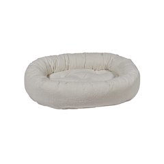 Donut Bed For Dogs in Vanilla Fabric Finish Size - MED
