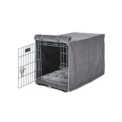 Crate Cover Bed For Dogs in Pumice Fabric Finish Size - SML