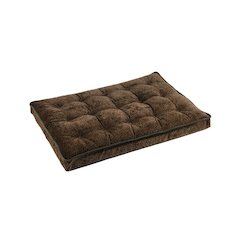 Luxury Crate Mattress For Dogs in Chocolate Bones  Fabric Finish Size - LRG