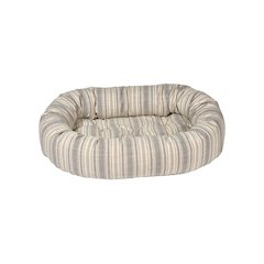 Donut Bed For Dogs in Harper Stripe Fabric Finish Size - XS