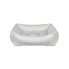 Scoop Bed For Dogs in Winter White Fabric Finish Size - SML