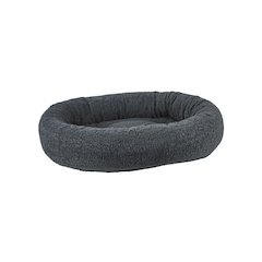 Donut Bed For Dogs in Grey Sheepskin Fabric Finish Size - LRG