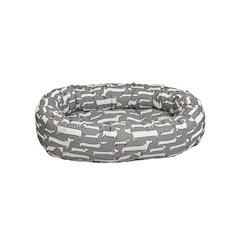 Donut Bed For Dogs in Dashing Dogs Fabric Finish Size - XL