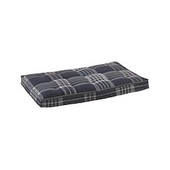 Luxury Crate Mattress For Dogs in Greystone Tartan Fabric Finish Size - SML
