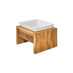 Artisan Wood Feeder - Single in Bamboo Fabric Finish Size - XS