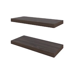 Iva Floating Shelf in Melamine x2,Sienna Oak