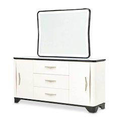 Tuxedo Sideboard & Mirror - Piano Keyboard