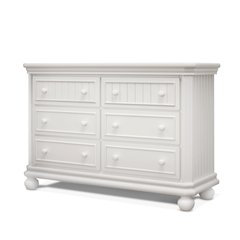 Sorelle Finley RTA 6 Drawer Double Dresser,White Color