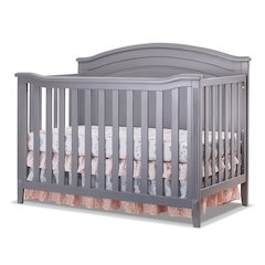 Sorelle Berkley Round Top Panel Crib,Gray Color