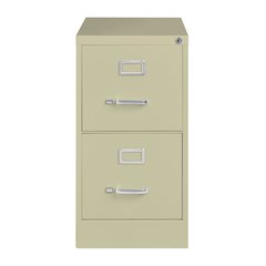 Hirsh 25" Deep 2 Drawer Metal Vertical File Cabinet, Commercial Grade, Putty