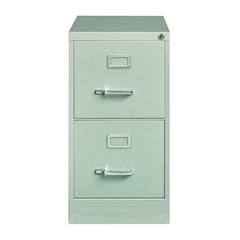 Hirsh 26.5" Deep 2 Drawer Vertical File Cabinet, Commercial Grade, Light Gray