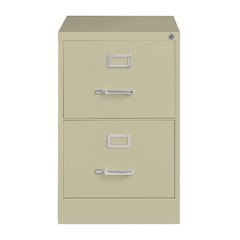 Hirsh 26.5" Deep 2 Drawer Legal Width Metal Vertical File Cabinet, Putty