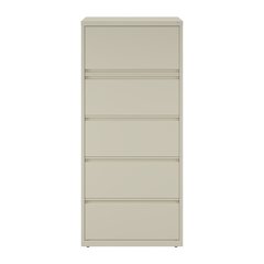 Hirsh 30 inch Wide 5 Drawer Metal Lateral File Cabinet, Putty