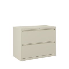Hirsh 36 Inch Wide 2 Drawer Metal Lateral File Cabinet, Putty