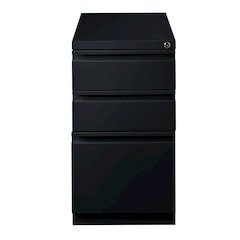 Hirsh 23" Deep Mobile Pedestal File Cabinet 3 Drawer Box-Box-File, Black