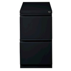Hirsh 23" Deep Mobile Pedestal File Cabinet 2 Drawer File-File, Black