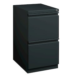 Hirsh 20" Deep Mobile Pedestal File Cabinet 2 Drawer File-File, Charcoal