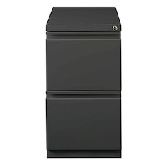 Hirsh 20" Deep Mobile Pedestal File Cabinet 2 Drawer File-File, Charcoal