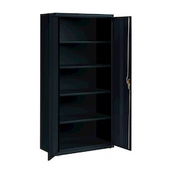 Hirsh Welded Steel Storage Cabinet with 4 Shelves, 18"Dx36"Wx72"H, Black