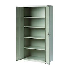 Hirsh Welded Steel Storage Cabinet with 4 Shelves, 18"Dx36"Wx72"H, Light Gray