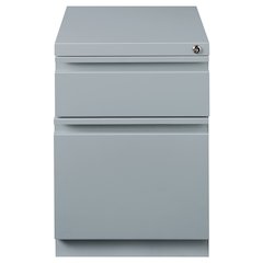 Hirsh 20" Deep Mobile Pedestal File Cabinet 2 Drawer Box-File, Platinum
