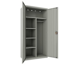 Hirsh Wardrobe Cabinet, 18"D x 36"W x 72"H, Light Gray
