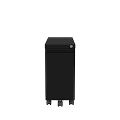 Hirsh 20" Deep Mobile Zip File Cabinet 2 Drawer, Black