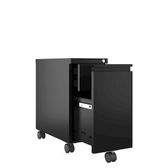 Hirsh 20" Deep Mobile Zip File Cabinet 2 Drawer, Black