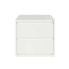 Hirsh 30 inch Wide 2 Drawer Metal Lateral File Cabinet, White